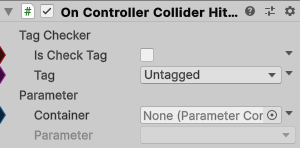 OnControllerColliderHitStore