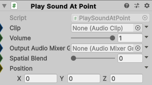 PlaySoundAtPoint