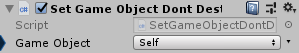 SetGameObjectDontDestroyOnLoad