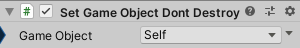 SetGameObjectDontDestroyOnLoad